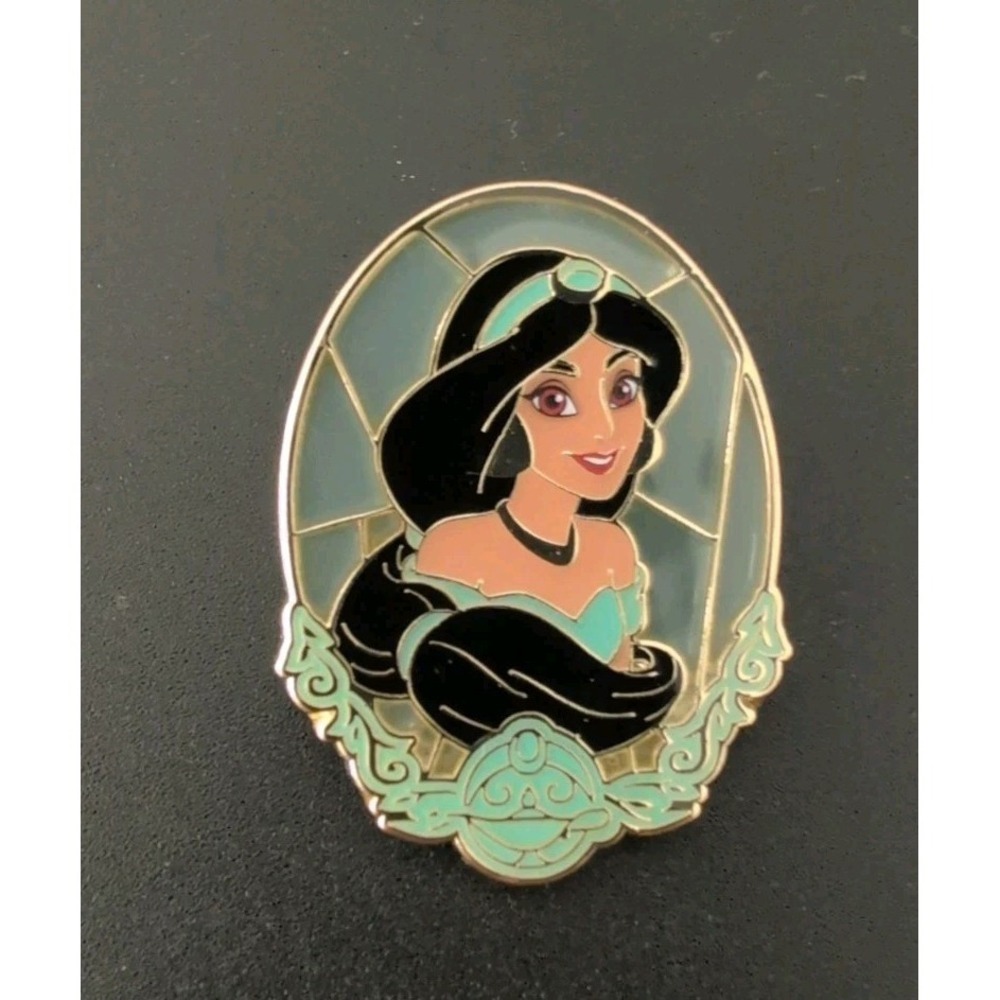 Disney Loungefly Princess Stained Glass Portrait pin featuring Princess Jasmine